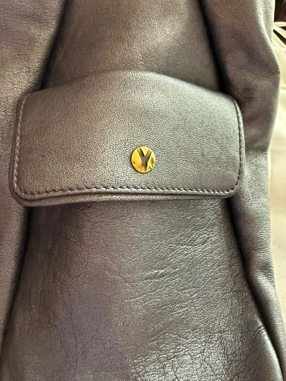 Yves Saint Laurent dark navy hobo